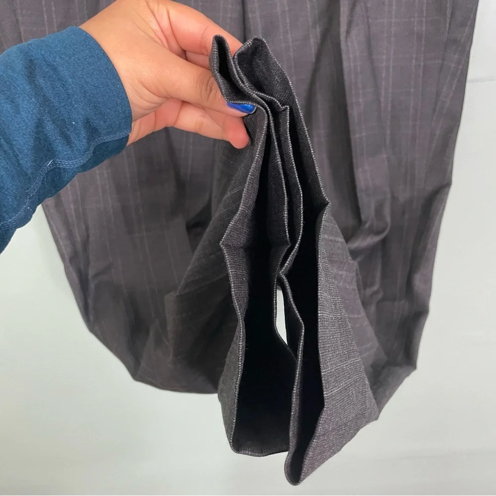 Brooks Brothers 1818 Regent Gray Charcoal Plaid Drago Wool Size 46/40 Suit Set‎